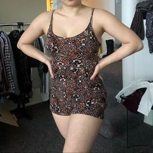 Forever 21 Tribal Romper with lace back